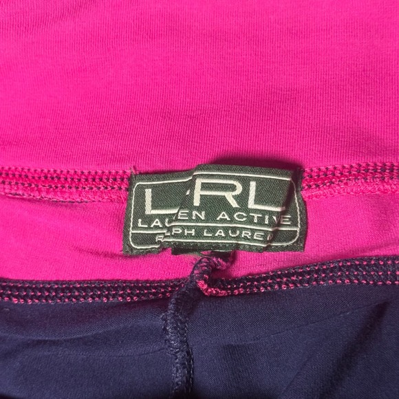 Lauren Ralph Lauren Active Capri Leggings Womens Pink Trim LRL Logo Medium - Picture 6 of 10